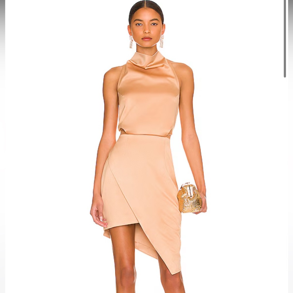 Elliat Camo- Elegant Peach Sleeveless Dress